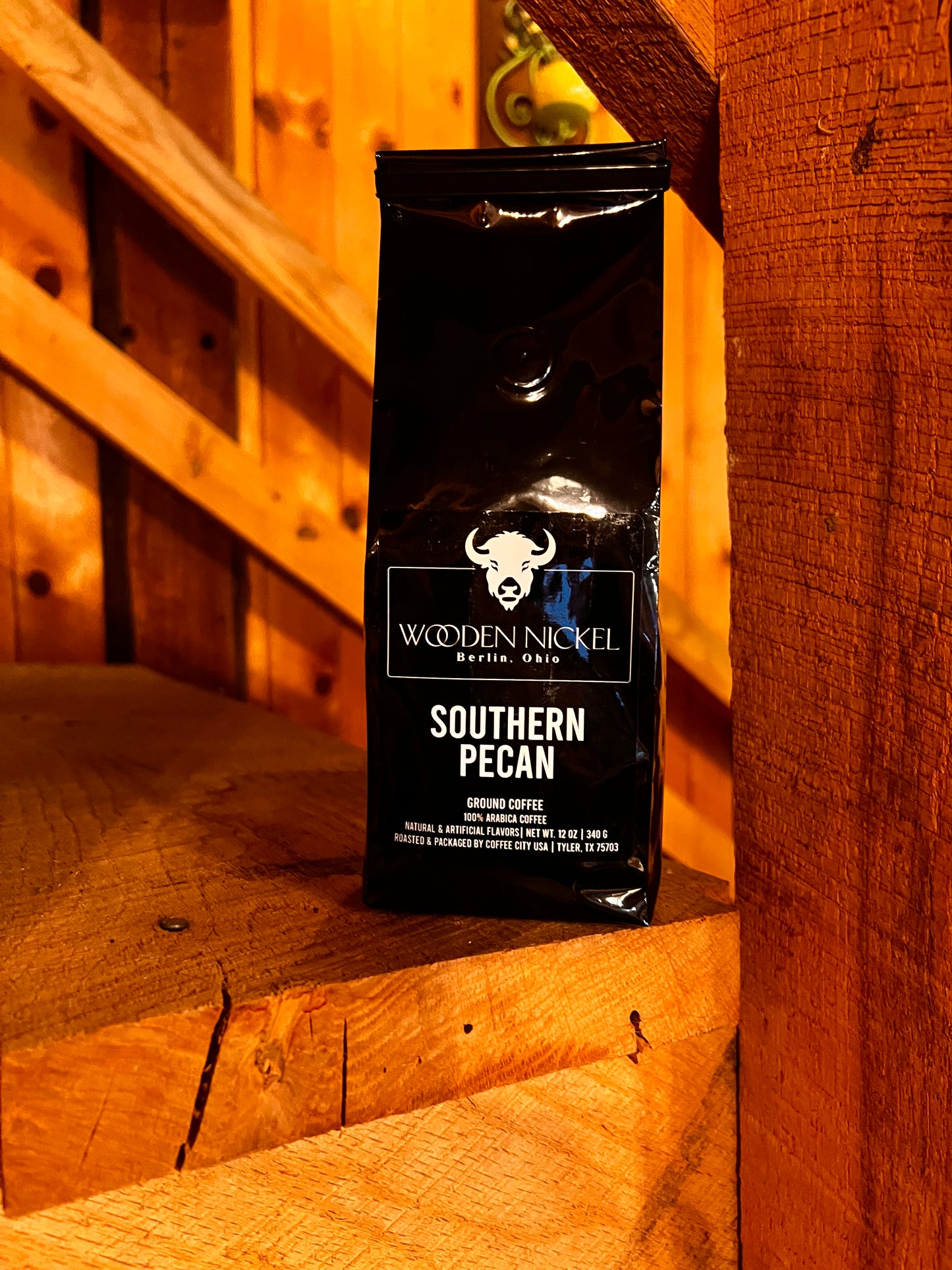 Wooden Nickel Southern Pecan Ground Coffee