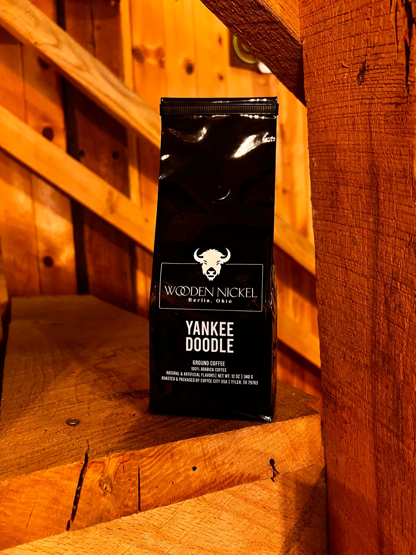 Wooden Nickel Yankee Doodle Ground Coffee