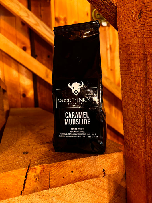 Wooden Nickel Caramel Mudslide Ground Coffee