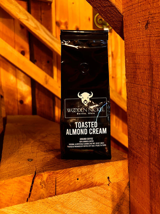 Wooden Nickel Toasted Almond Cream Ground Coffee